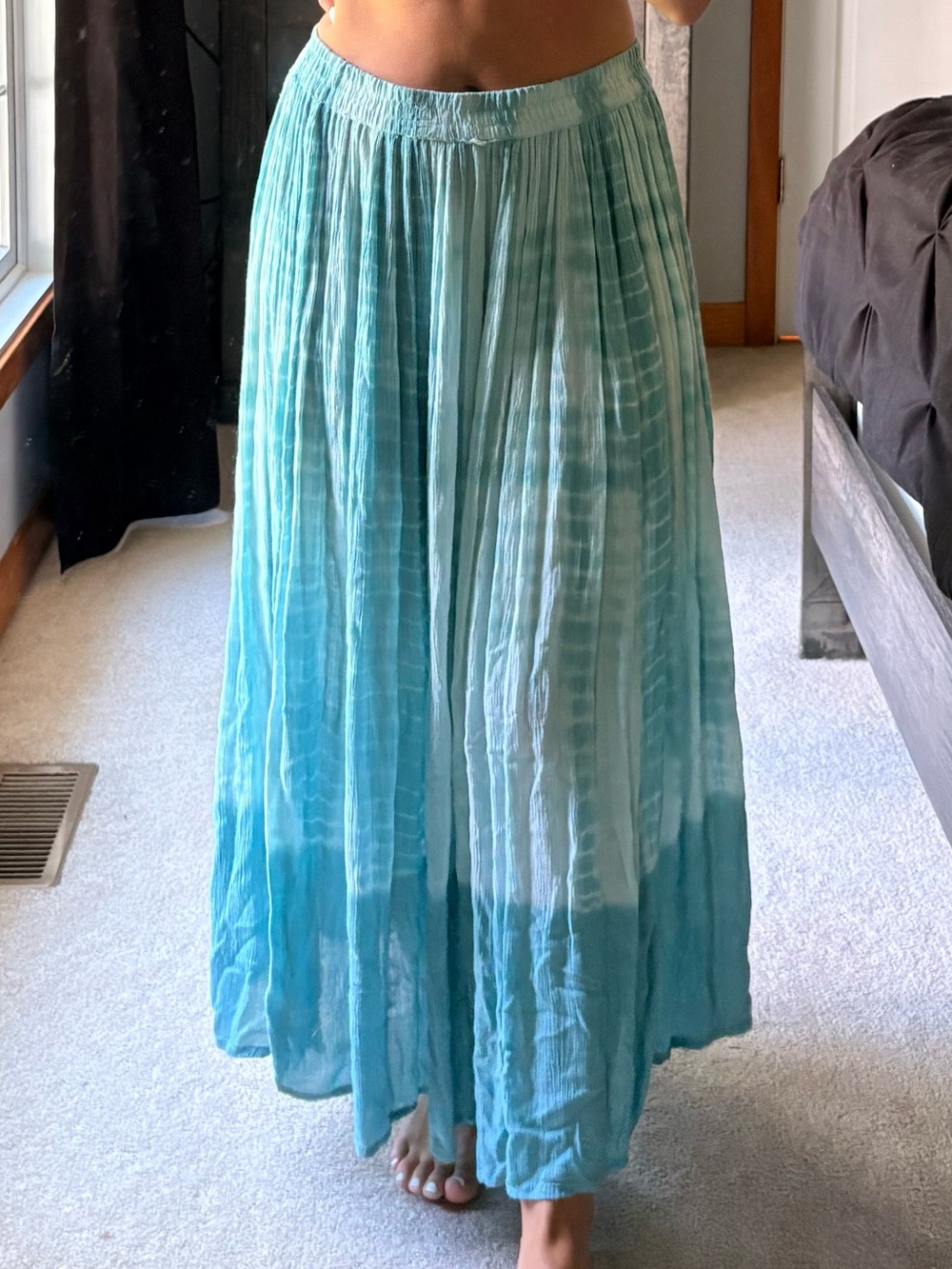 Uniti Casual Blue Ombre Maxi Skirt